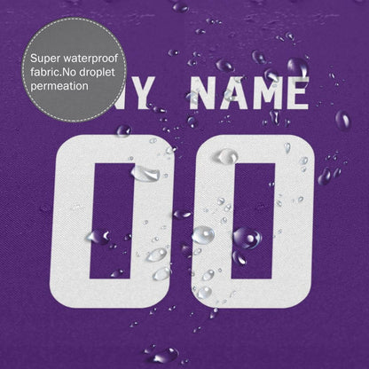 Custom Football Minnesota Vikings style personalized shower curtain custom design name and number set of 12 shower curtain hooks Rings