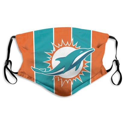 Custom Football Personalized M.Dolphin 01- Orange Dust Face Mask With Filters PM 2.5