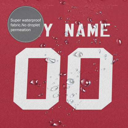 Custom Football San Francisco 49ers style personalized shower curtain custom design name and number set of 12 shower curtain hooks Rings