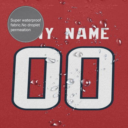 Custom Football Houston Texans style personalized shower curtain custom design name and number set of 12 shower curtain hooks Rings