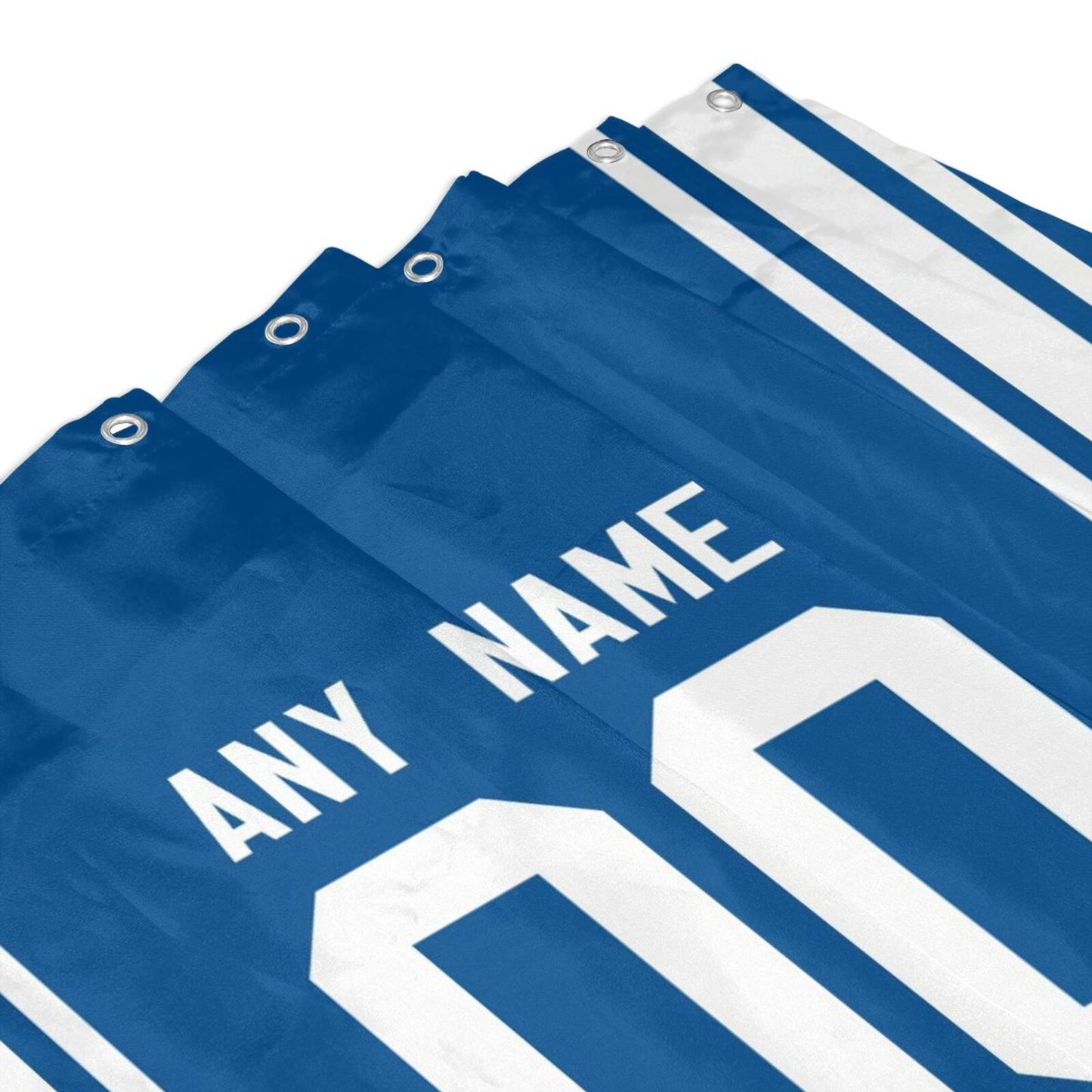 Custom Football New York Giants style personalized shower curtain custom design name and number set of 12 shower curtain hooks Rings