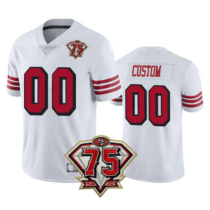 Custom Football San Francisco 49ers White Stitched American Football Jerseys