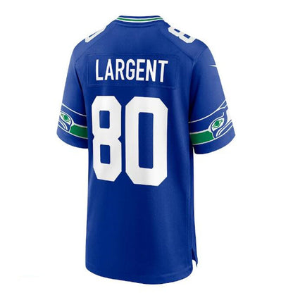 S.Seahawks #80 Throwback Retired Player Game Jersey - Royal Stitched American Football Jerseys