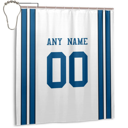 Custom Football Dallas Cowboys style personalized shower curtain custom design name and number set of 12 shower curtain hooks Rings