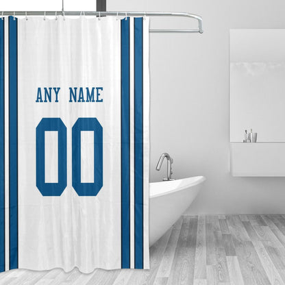 Custom Football Dallas Cowboys style personalized shower curtain custom design name and number set of 12 shower curtain hooks Rings