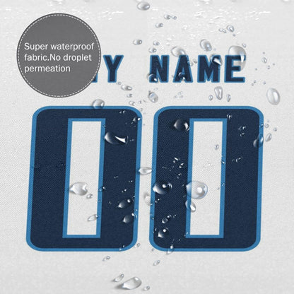 Custom Football Tennessee Titans style personalized shower curtain custom design name and number set of 12 shower curtain hooks Rings