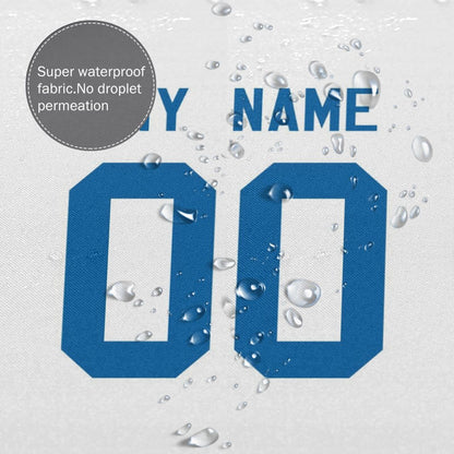 Custom Football Indianapolis Colts style personalized shower curtain custom design name and number set of 12 shower curtain hooks Rings