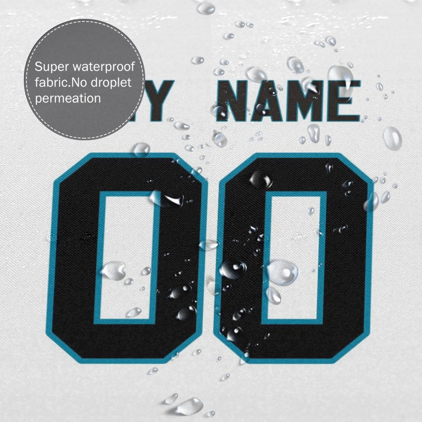 Custom Football Carolina Panthers style personalized shower curtain custom design name and number set of 12 shower curtain hooks Rings