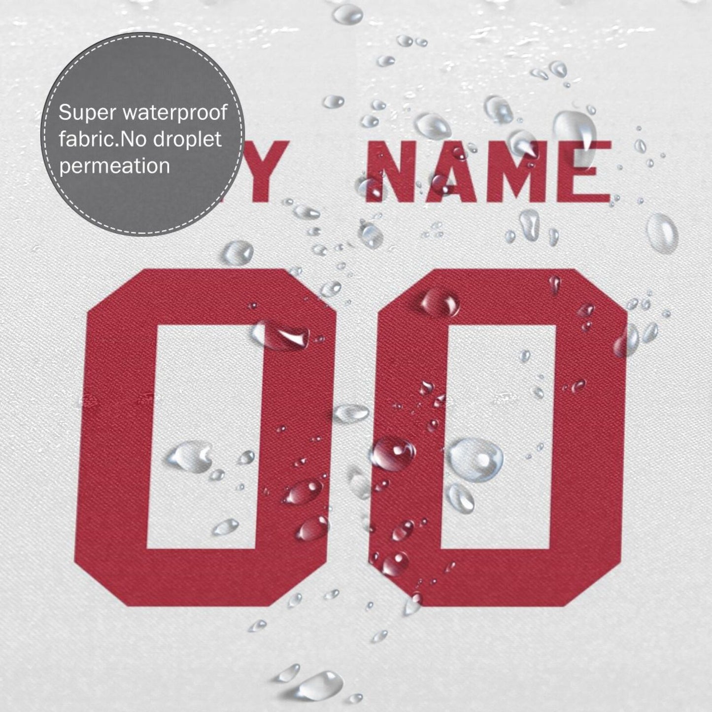 Custom Football San Francisco 49ers style personalized shower curtain custom design name and number set of 12 shower curtain hooks Rings