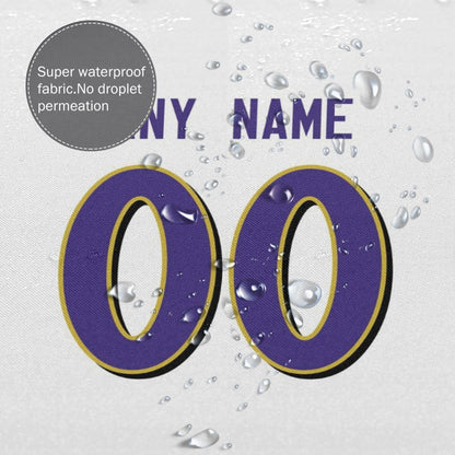 Custom Football Baltimore Ravens style personalized shower curtain custom design name and number set of 12 shower curtain hooks Rings