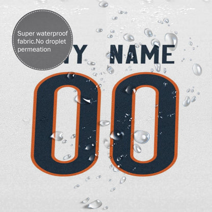 Custom Football Chicago Bears style personalized shower curtain custom design name and number set of 12 shower curtain hooks Rings