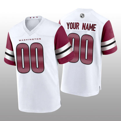 White Washington Commanders Custom Game Jersey