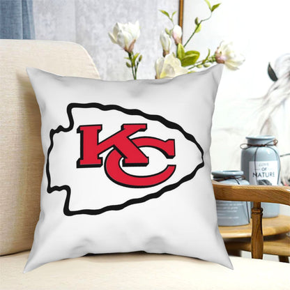 Custom Decorative Football Pillow Case Kansas City Chiefs White Pillowcase Personalized Throw Pillow Covers