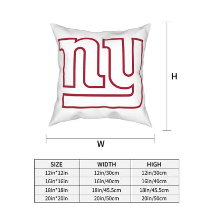 Custom Decorative Football Pillow Case New York Giants White Pillowcase Personalized Throw Pillow Covers