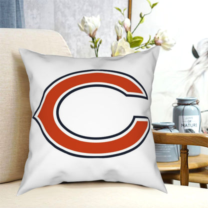 Custom Decorative Football Pillow Case Chicago Bears White Pillowcase Personalized Throw Pillow Covers