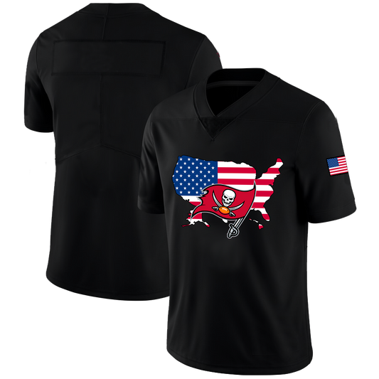 Custom Tampa Bay Buccaneers Football Black Limited Fashion Flag Stitched Jerseys