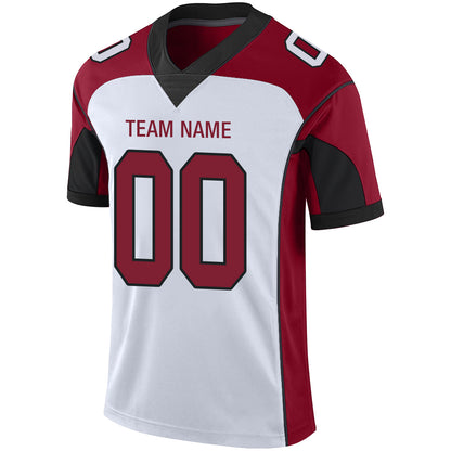 Custom Men's American Arizona White Stitched Football Jerseys