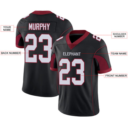 Custom Men's American Arizona Black Stitched Football Jerseys