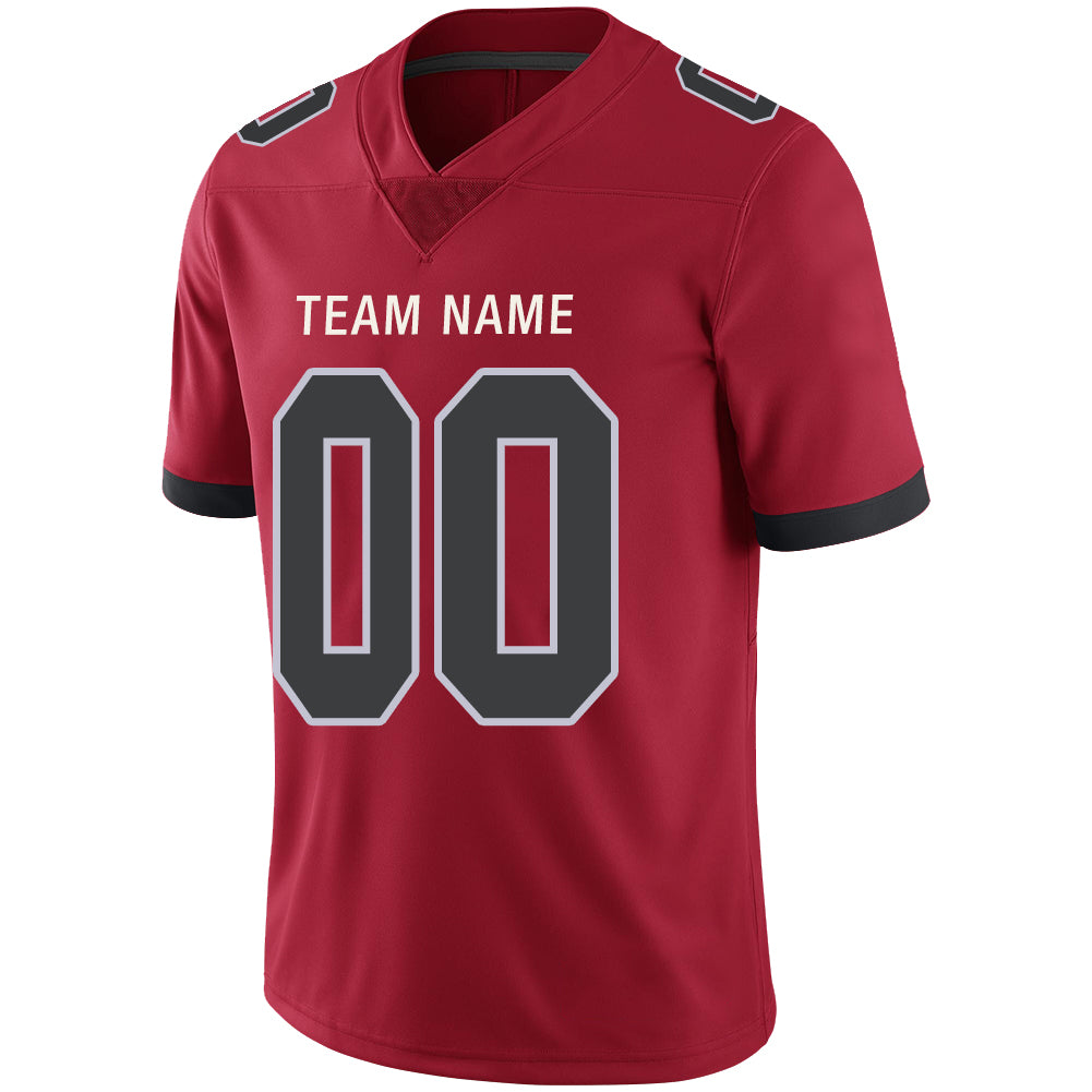 Custom Men's American Atlanta Falcons Color Rush Red Stitched Football Jersey