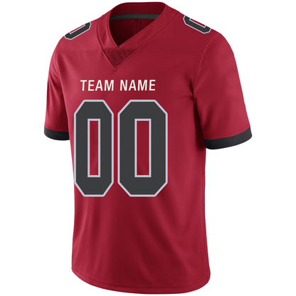 Custom Men's American Atlanta Falcons Color Rush Red Stitched Football Jersey