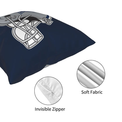 Custom Decorative Football Pillow Case Navy Dallas Cowboys Pillowcase Personalized Throw Pillow Covers