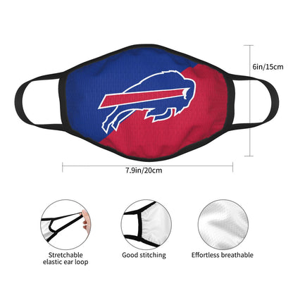 Custom Football Personalized Buffalo Bills Dust Face Mask With Filters PM 2.5