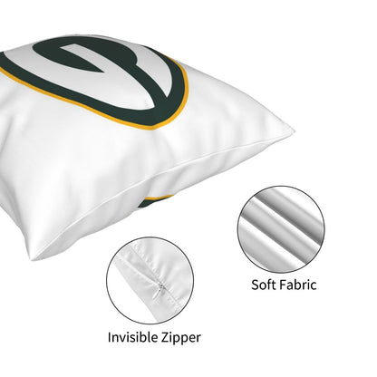 Custom Decorative Football Pillow Case Green Bay Packers White Pillowcase Personalized Throw Pillow Covers