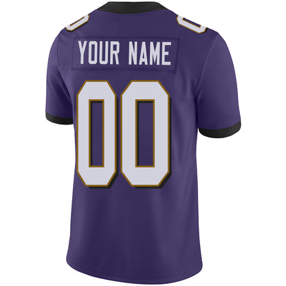 Custom Baltimore Ravens Stitched American Football Jerseys Personalize Birthday Gifts Purple Jersey