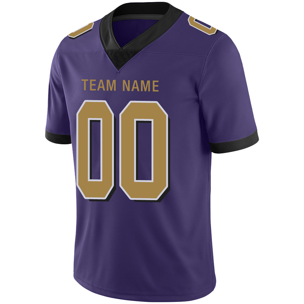 Custom Baltimore Ravens Stitched American Football Jerseys Personalize Birthday Gifts Purple Jersey