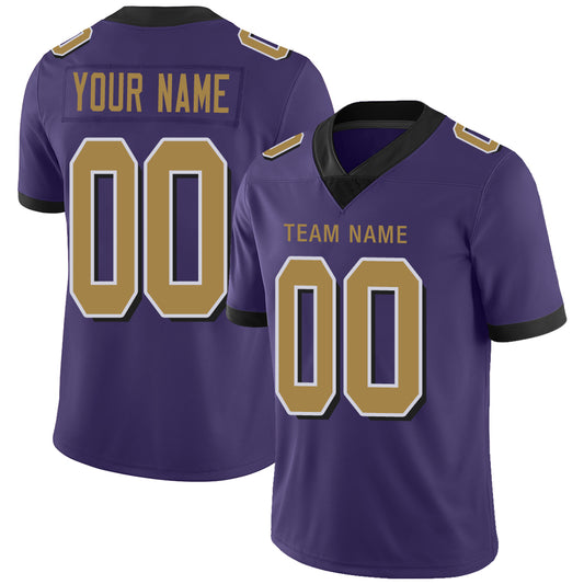 Custom Baltimore Ravens Stitched American Football Jerseys Personalize Birthday Gifts Purple Jersey