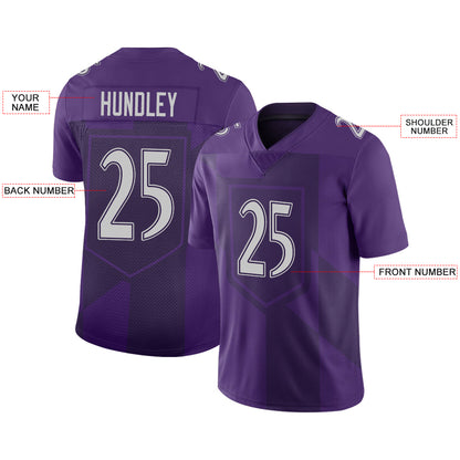 Custom Men's American Baltimore Ravens Purple City Vapor Limited Stitched Football Jersey