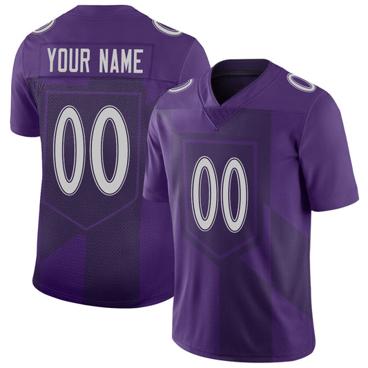 Custom Baltimore Ravens Stitched American Football Jerseys Personalize Birthday Gifts Purple Jersey