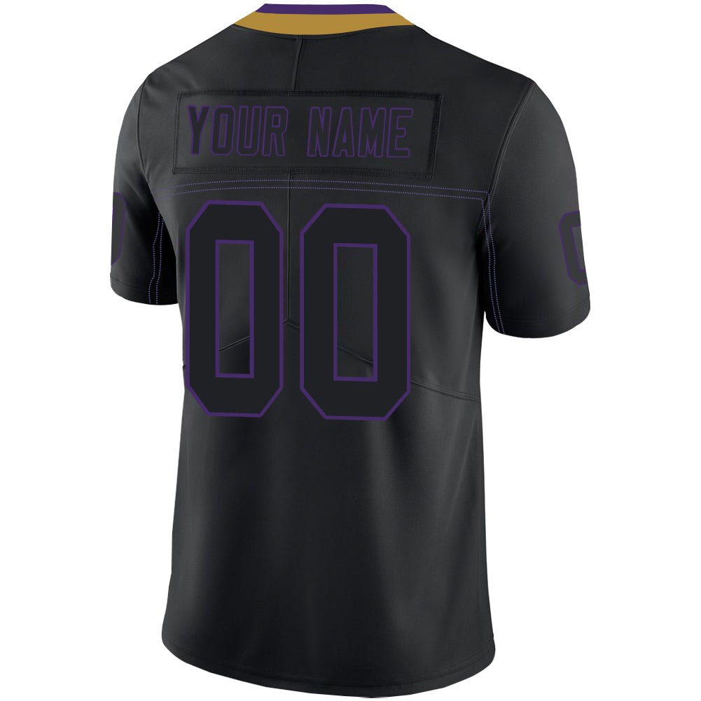 Custom Baltimore Ravens Stitched American Football Jerseys Personalize Birthday Gifts Black Jersey