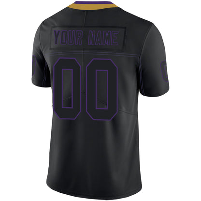 Custom Baltimore Ravens Stitched American Football Jerseys Personalize Birthday Gifts Black Jersey