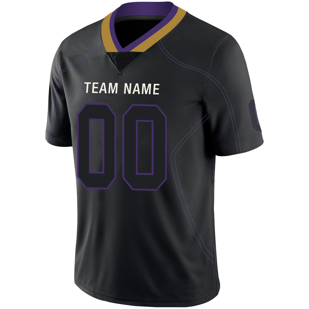 Custom Baltimore Ravens Stitched American Football Jerseys Personalize Birthday Gifts Black Jersey