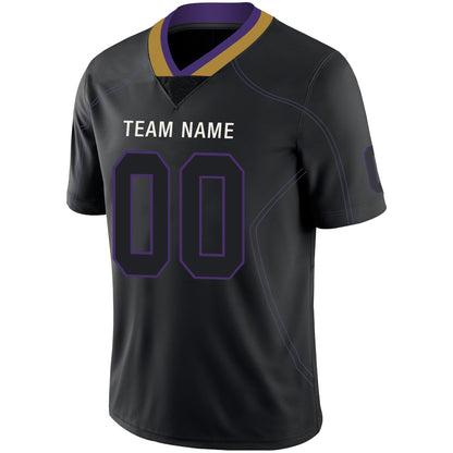 Custom Baltimore Ravens Stitched American Football Jerseys Personalize Birthday Gifts Black Jersey