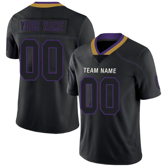 Custom Baltimore Ravens Stitched American Football Jerseys Personalize Birthday Gifts Black Jersey