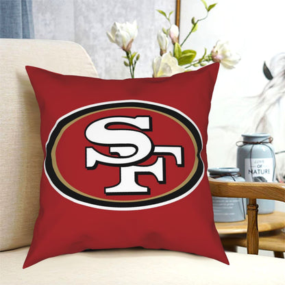 Custom Decorative Football Pillow Case San Francisco 49ers Red Pillowcase Personalized Throw Pillow Covers