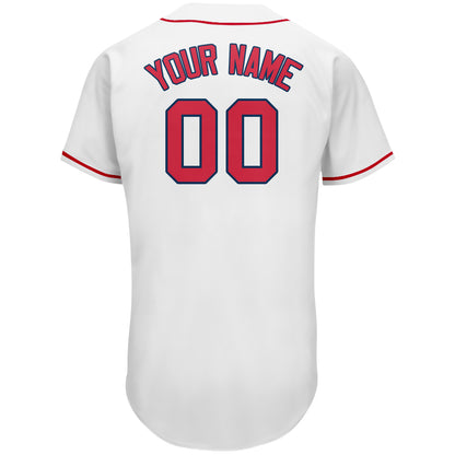 Custom Boston Red Sox Stitched Baseball Jersey Personalized Button Down Baseball T Shirt