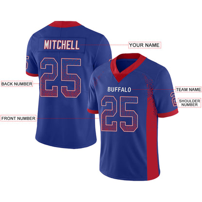 Custom Buffalo Bills Stitched American Football Jerseys Personalize Birthday Gifts Blue Jersey