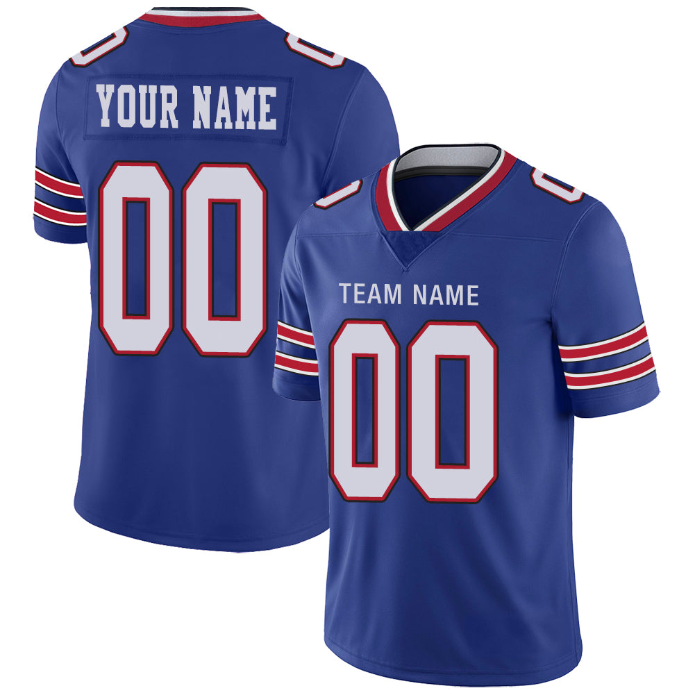 Custom Buffalo Bills Stitched American Football Jerseys Personalize Birthday Gifts Blue Jersey