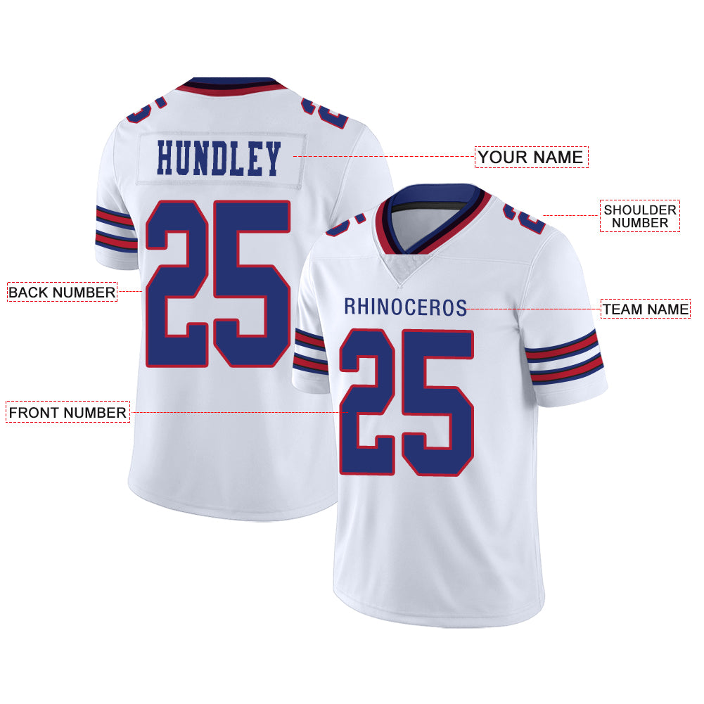 Custom Buffalo Bills Stitched American Football Jerseys Personalize Birthday Gifts White Jersey