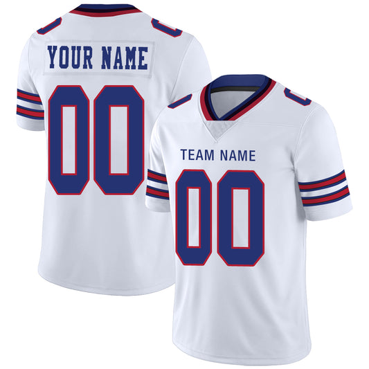Custom Buffalo Bills Stitched American Football Jerseys Personalize Birthday Gifts White Jersey