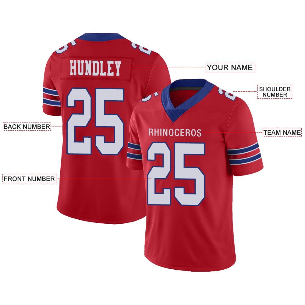 Custom Buffalo Bills Stitched American Football Jerseys Personalize Birthday Gifts Red Jersey