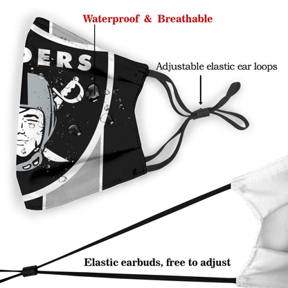 Custom Football Personalized O.Raider 01- Black Dust Face Mask With Filters PM 2.5