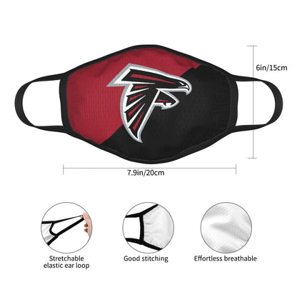 Custom Football Personalized Atlanta Falcons Dust Face Mask With Filters PM 2.5
