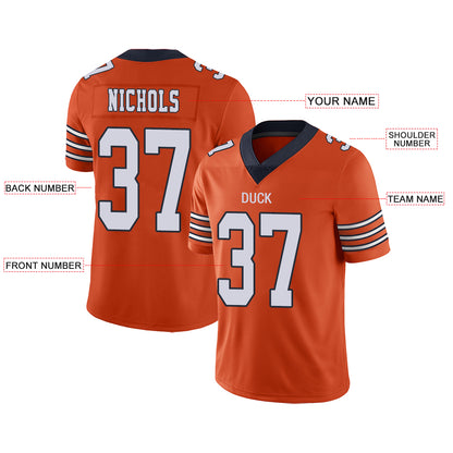 Custom Chicago Bears Stitched American Football Jerseys Personalize Birthday Gifts Orange Jersey