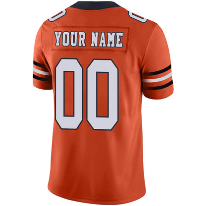 Custom Chicago Bears Stitched American Football Jerseys Personalize Birthday Gifts Orange Jersey