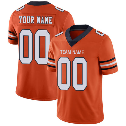 Custom Chicago Bears Stitched American Football Jerseys Personalize Birthday Gifts Orange Jersey