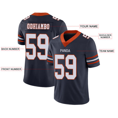 Custom Chicago Bears Stitched American Football Jerseys Personalize Birthday Gifts Navy Jersey